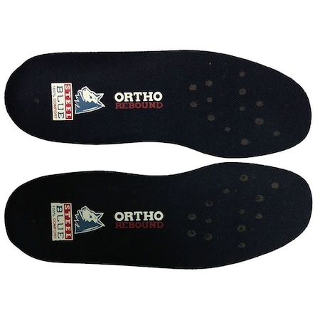 Ortho Rebound Footbed Insoles, Black, Size 8